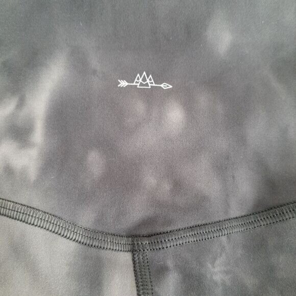 TIE-DYE \ Splatter High Waist Crop Athletic Comfy Leggings Neutral Gray Sz 6 - Picture 9 of 12